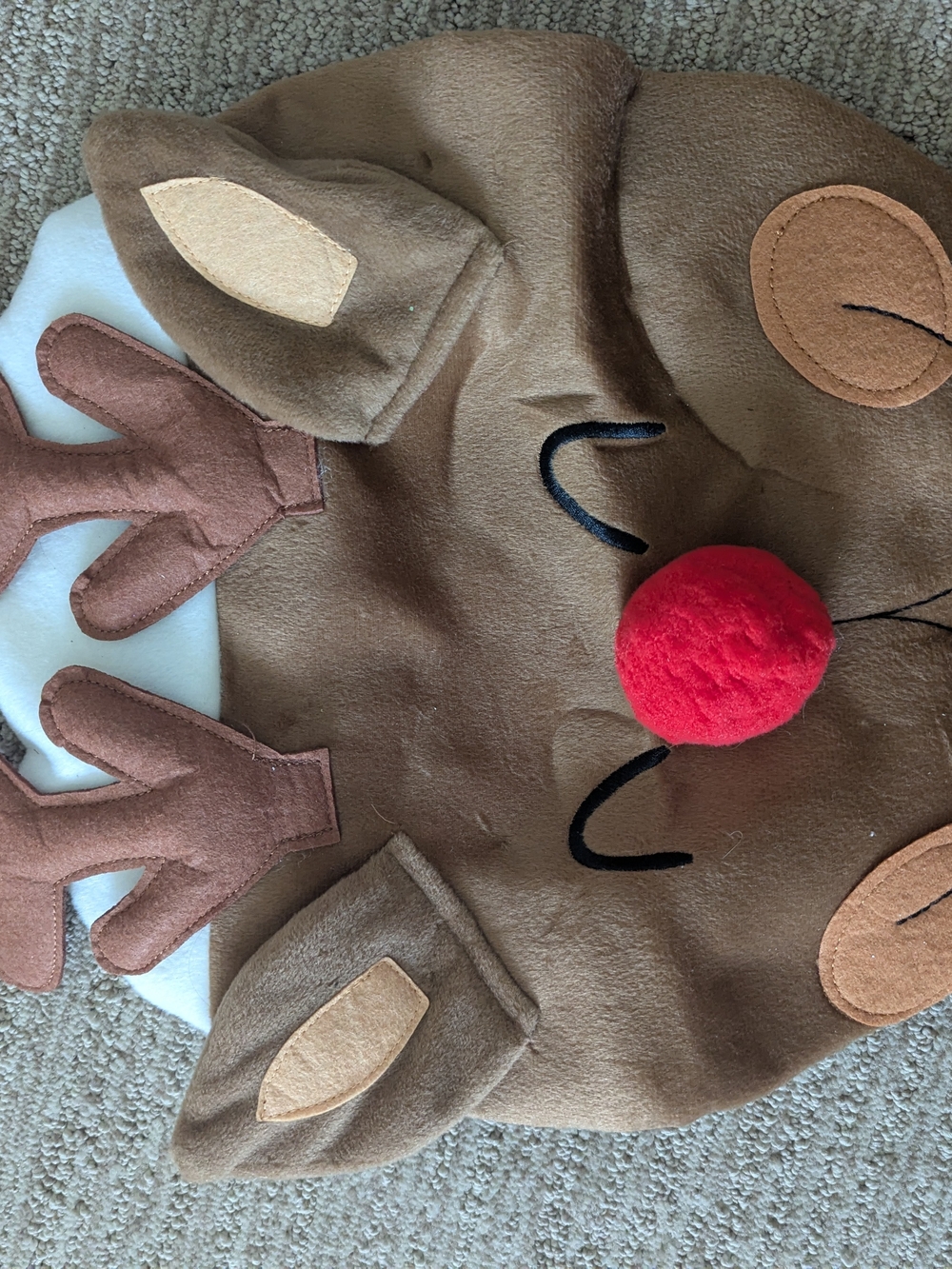 Target Kids Reindeer Hooded Hat - Brown with Red Pom